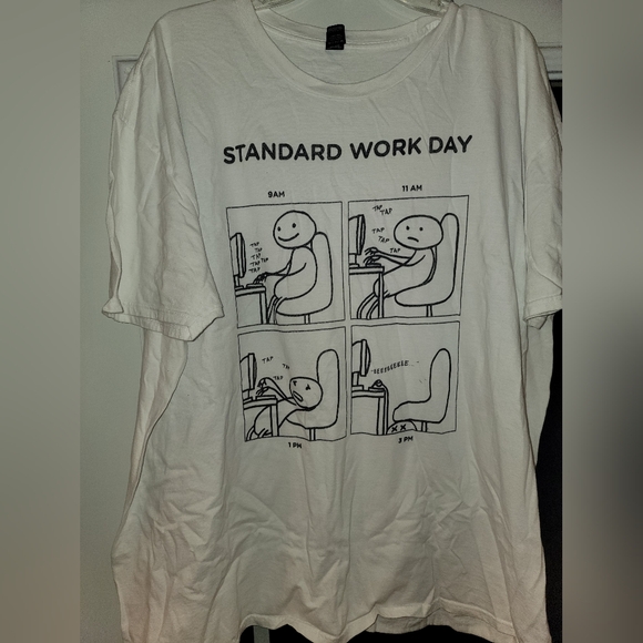 Anvil Lightweight Standard Work Day Comic Panel T-Shirt - Picture 7 of 8